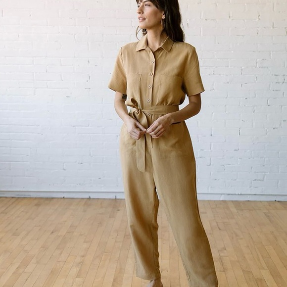 Tradlands Finn Jumpsuit, Sand, Size Small - Picture 5 of 14